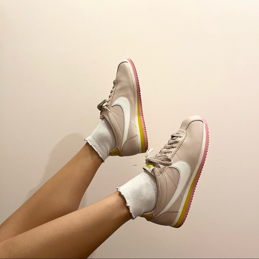 Nike Cortez sneakers dusty pink and yellow women’s size 8